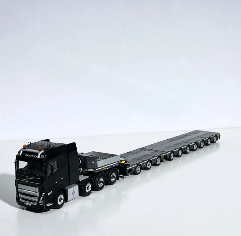Volvo FH5 globetrotter 8x4+broshuis carregador baixo 10 eixos modelos de caminhão WSI 1:50 - Imagem 4 de 4
