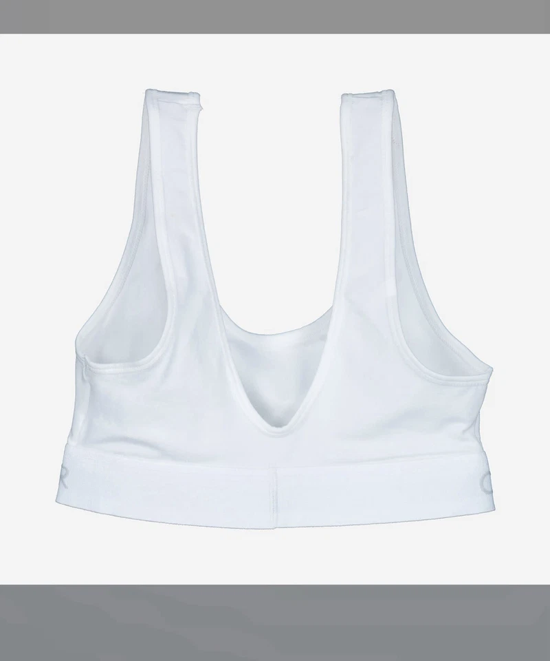 CALVIN KLEIN White Logo Sports Bralette Women New Size Xs White Gift for Her - Image 2 of 2