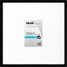 Americanflat 14x14 Picture Frame with Polished Plexiglass - Use 14x14, Black