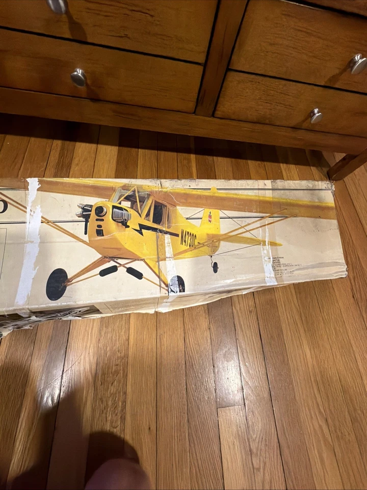 1985 Piper Cub K-63 Carl Goldberg Anniversary Edition RC Model Plane Kit Parts - Image 4 of 4