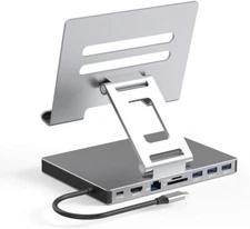 BS-ST801 Tablet Docking Stand. HDMI, USB 3.0, PD, SD, TF and 3.5mm audio