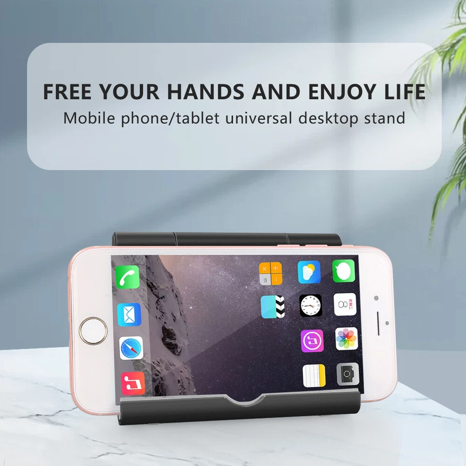 Universal Foldable Cell Phone Desk Stand Holder Mount Cradle For Phone Tablet - Image 3 of 4