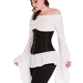 Women's 24 Steel Boned Satin Underbust Corsets Bustier Waist Cincher Trainer US