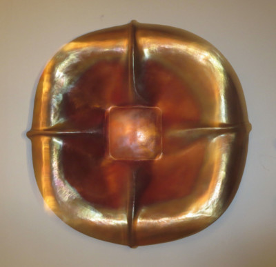 Large Brutalist  Thomas Roy Markusen Copper  Wall Sculpture Bowl