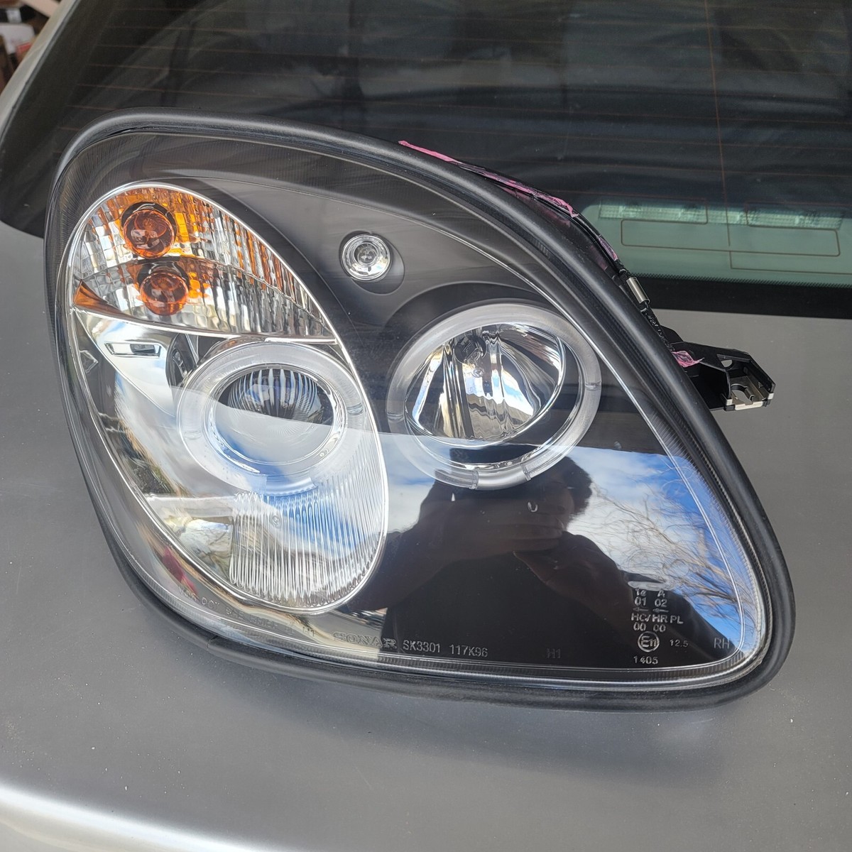Sonar Headlights right angel eyes clear glass SK3301 117K96