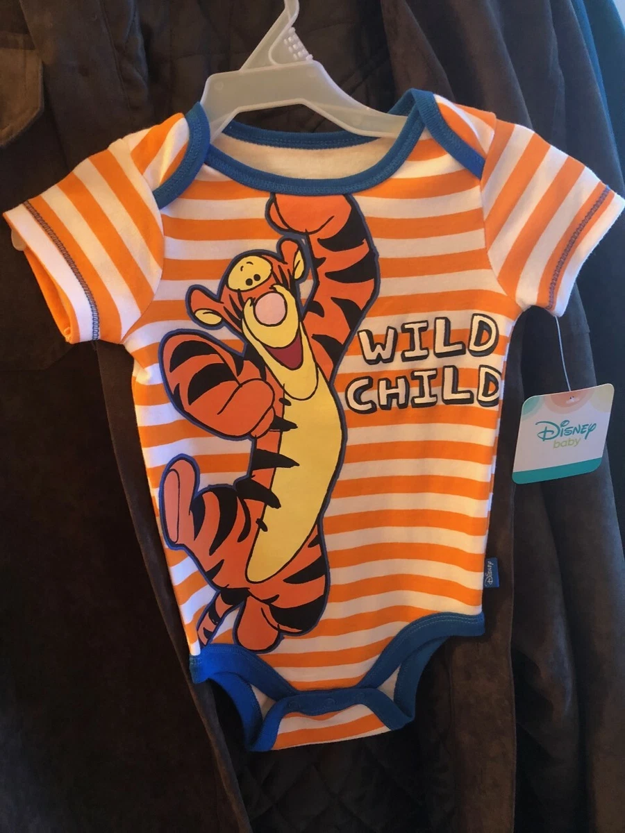 New Disney Tigger infant bodysuit short sleeve 6 9 months orange