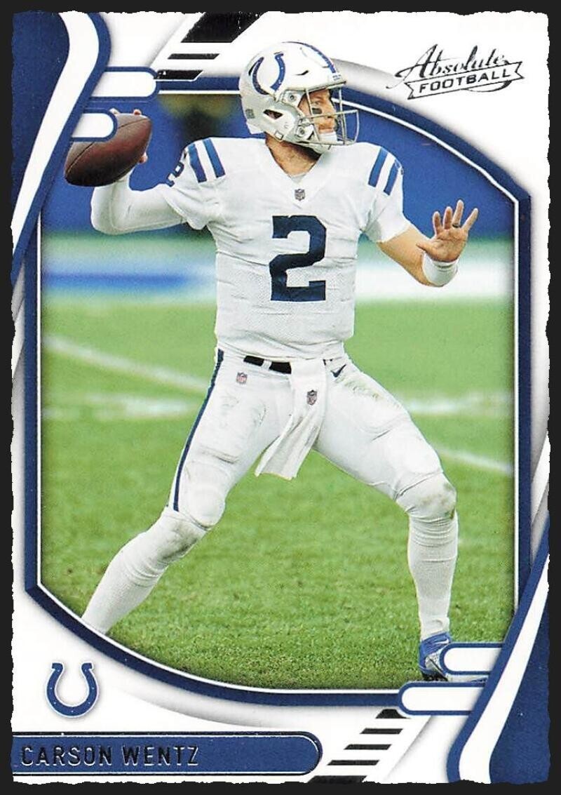Carson Wentz 2021 Panini Absolute Football Retail Base #11 Colts (025)