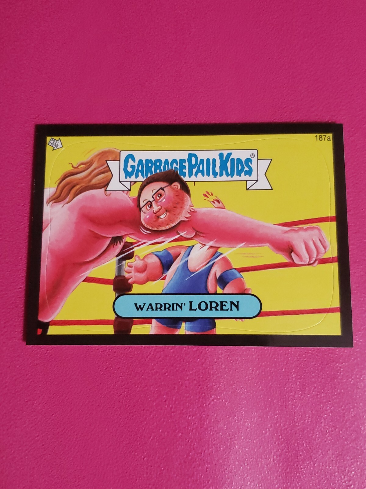 2013 Topps Garbage Pail Kids Series 3 Black #187a Warrin' Loren front