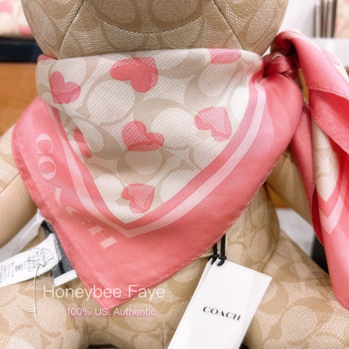 NWT Coach Signature Heart Print Silk Bandana CP348 | eBay