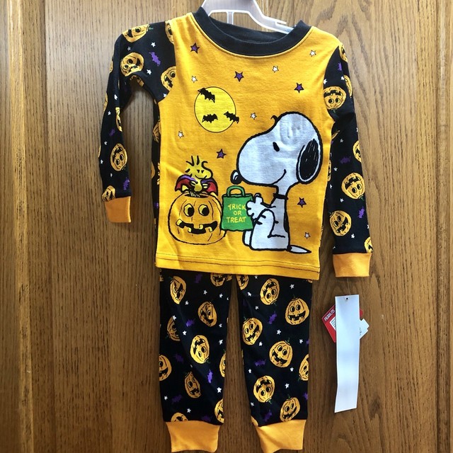 Snoopy Woodstock Halloween Pajamas Glow In The DarkSZ 24 MTHS Bat