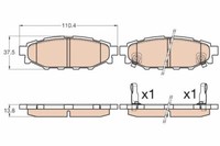 TRW GDB3568 Bremsbelagsatz, Scheibenbremse Passend FüR Subaru Toyota