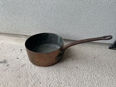 Antike Kochtopf Kupfer Durchmesser : 26 CM Dekofigur Chalet Loft