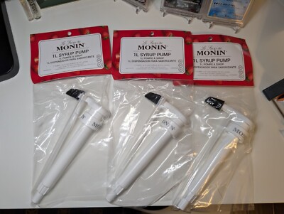 Monin Syrup Pump  Compatible with 1 Liter Plastic Bottles of Monin Syrup NEW