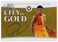 Giannis Antetokounmpo 2018-19 Panini Opulence City of Gold Auto #CG-GAN 22/25