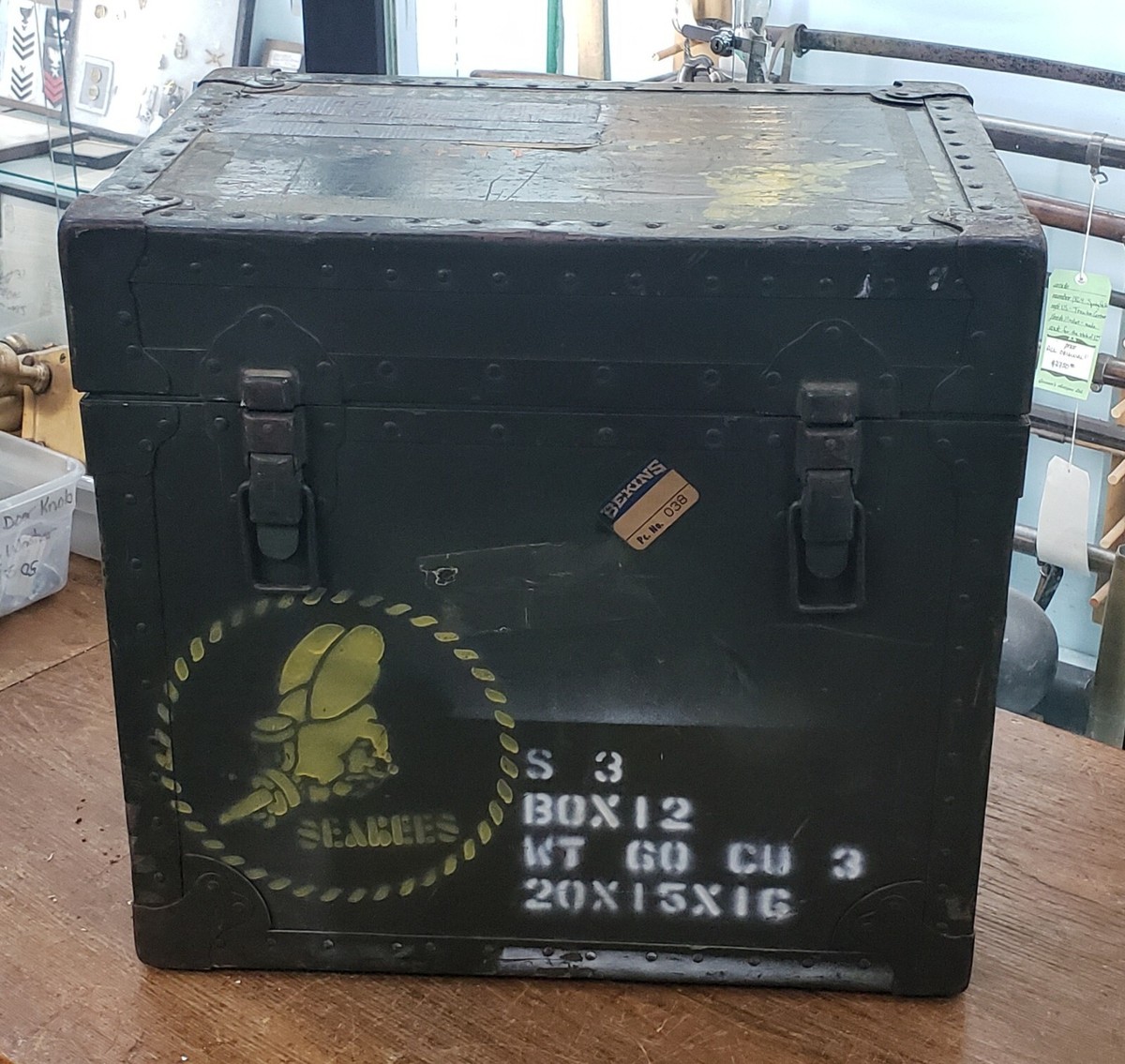 Rare 1963 Seabees Naval Equipment Sea Chest Identified GA9820 | eBay