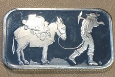1 oz Silver Bullion - SILVERTOWNE Miner & Burro- WE COMBINE SHIP #Q486 87.18 per troy oz