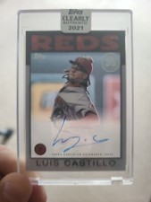 2021 Clearly Authentic 1986 Topps Luis Castillo #86TBA-LC Auto Cincinnati REDS