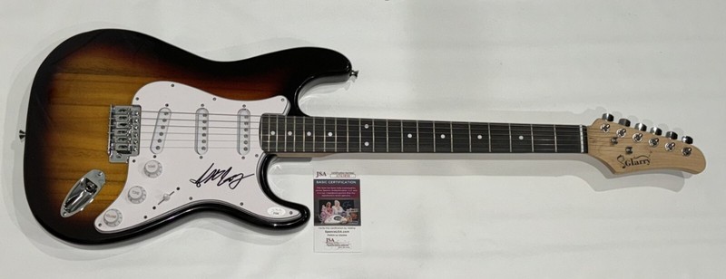ALDO NOVA SIGNED SUNBURST ELECTRIC GUITAR FANTASY ROCK LEGEND JSA COA