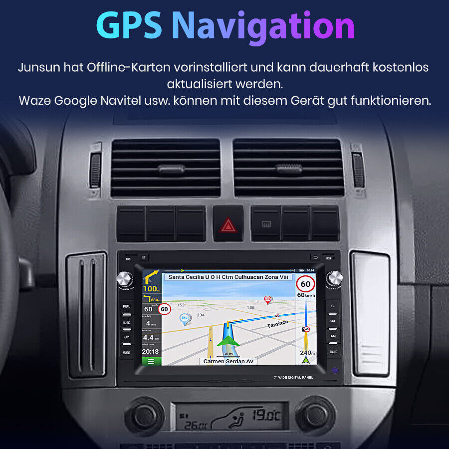 DAB Android 12 Autoradio GPS Navi FM Für VW Polo 9N Golf Jetta MK4 Passat B5 T5