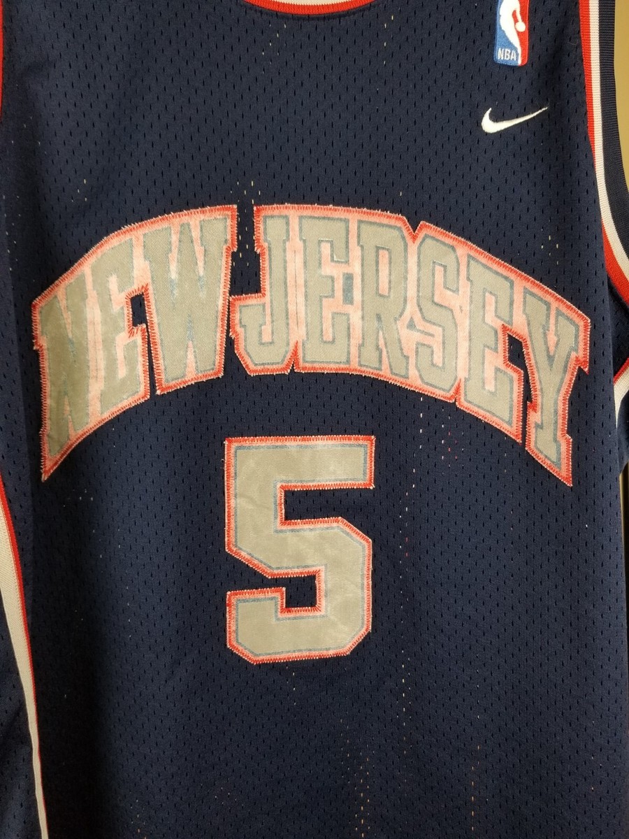 VINTAGE NEW JERSEY NETS #5 JASON KIDD NIKE NBA SEWN BASKETBALL