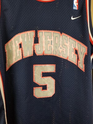VINTAGE NEW JERSEY NETS #5 JASON KIDD NIKE NBA SEWN BASKETBALL