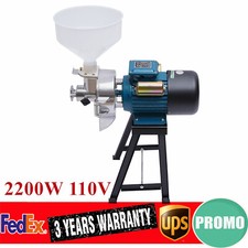 110V Electric Grinder Mill Grain Corn Wheat Feed/Flour Wet&Dry Cereal Machines