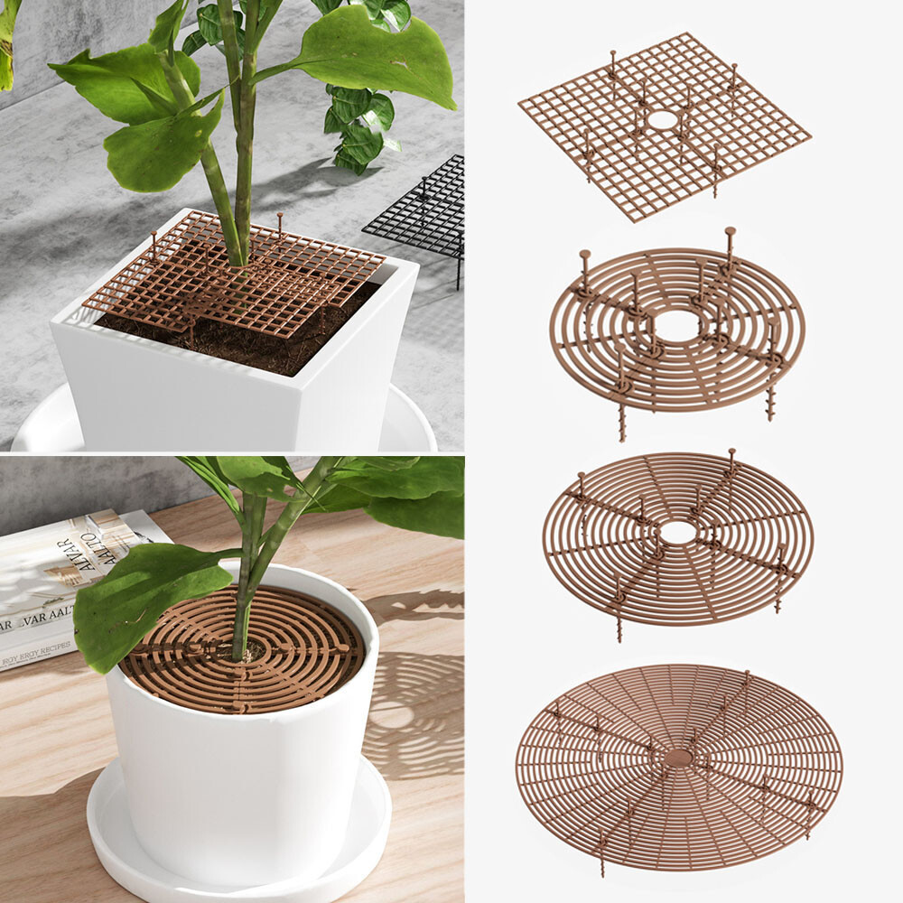 Soil Guard Covers Plant Protector Plant Pot Grid Flowerpot Grid Square/Round