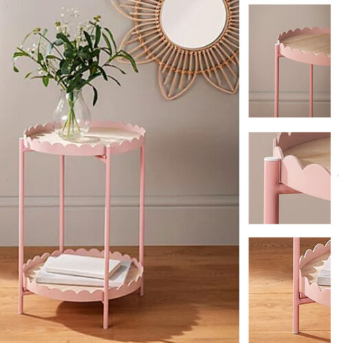 Home Loft Range Side Table Round Pink  Iron & MDF - Picture 1 of 5