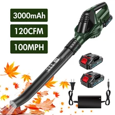 21V Cordless Leaf Blower 120CFM 100MPH Battery Powered Leaf Blower for Garden US