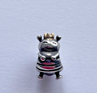 Original Pandora Charm Silber & 14 kt Gold Bienenkönigin 790227