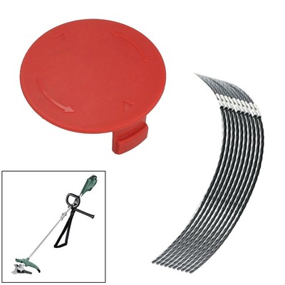 New For BOSCH AFS 23-37 Strimmer Cutting Spool Lines (10PC)  + 1Pc Spool Cover
