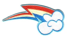 My Little Pony Rainbow Dash Cutie Marks Embroidered Patch NEW UNUSED