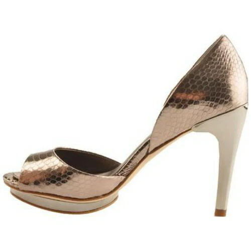 NEW BCBGMAXAZRIA DARK SILVER MA OSARIO VERO CUOIO SHOES F14A SIZE 6.5B