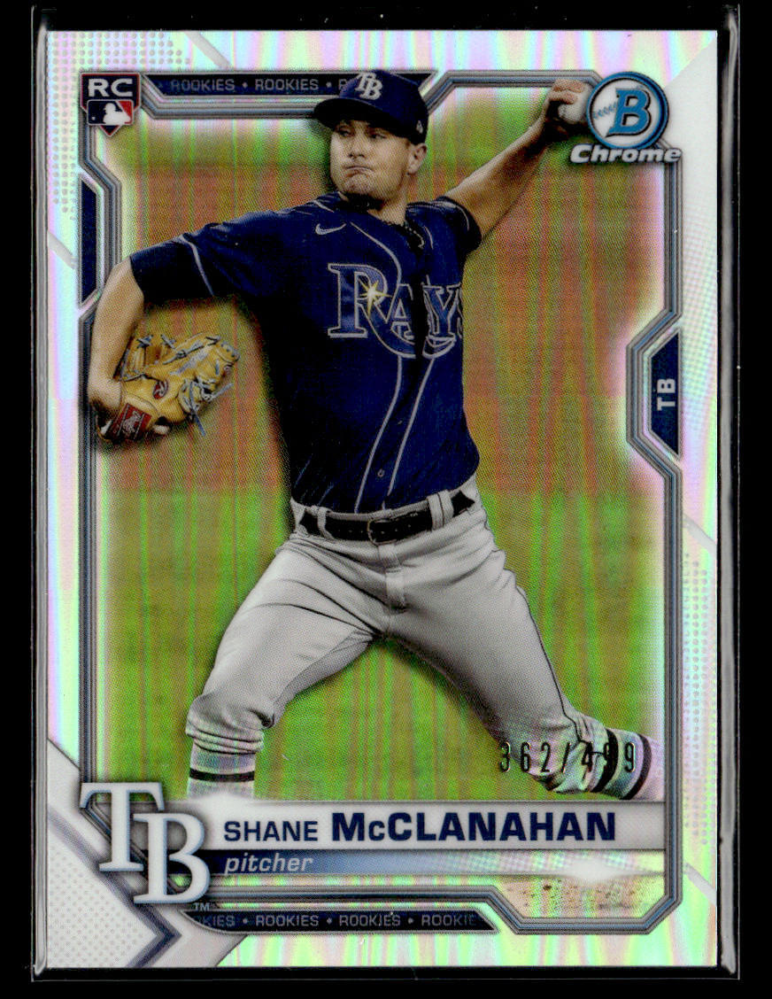 2021 Bowman Chrome #8 Shane McClanahan Refractor #/499 card