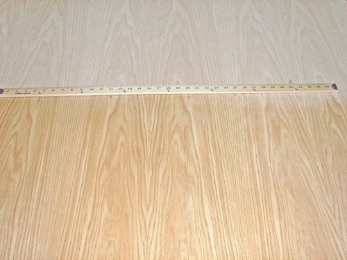 Red Oak wood veneer 24" x 48" with 3M peel and stick adhesive backer A grade - Picture 4 of 12