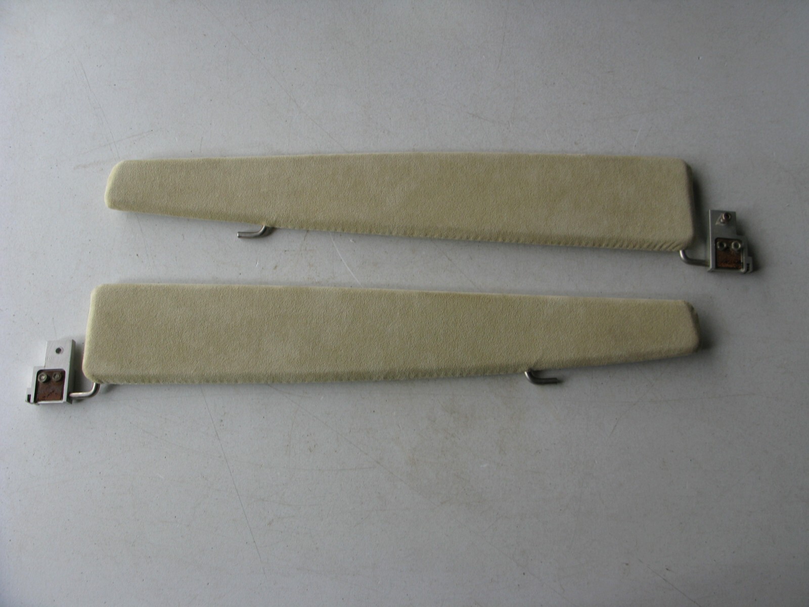 Aston Martin DB9 Sun Visors Left Right Pair Suede Beige with Mirror