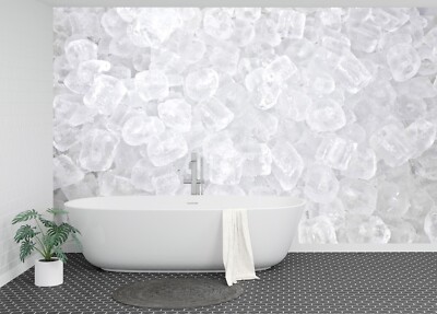 3D White Ice Cubes G10222 Wallpaper Wall Murals Removable Self-adhesive Honey