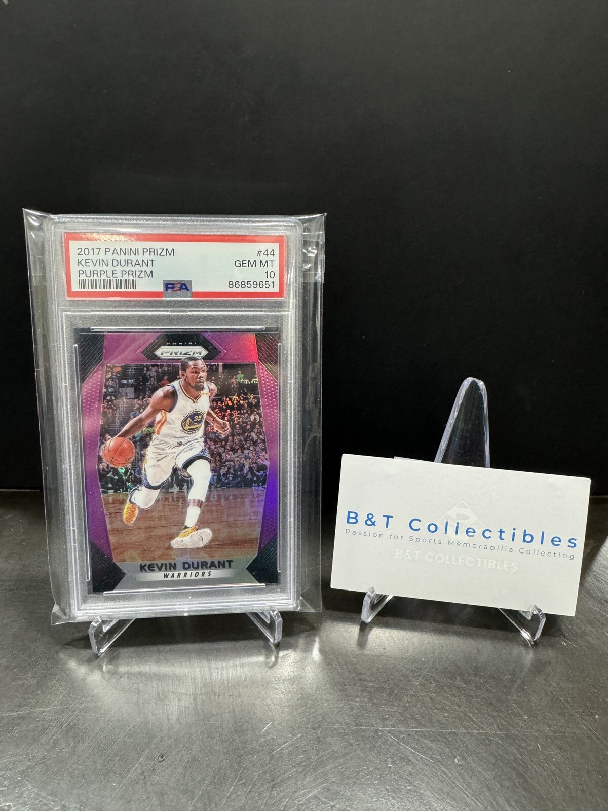 2017-18 Panini Prizm Basketball #44 Kevin Durant Purple Prizm 7/75 PSA 10 GEM🔥