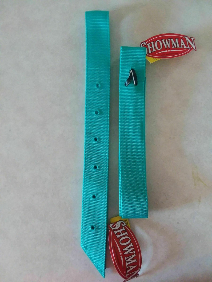 Ensemble Sangle D'attache Et Billet De Cheval En Nylon Coloré Pour Selle Western - Neuf Showman