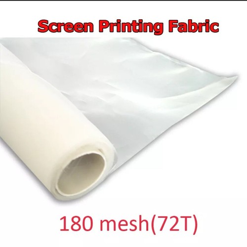 10 Yards 180 Mesh Screen Printing Mesh Silk Screen Mesh Fabric 65" white White - 第 1/5 張圖片