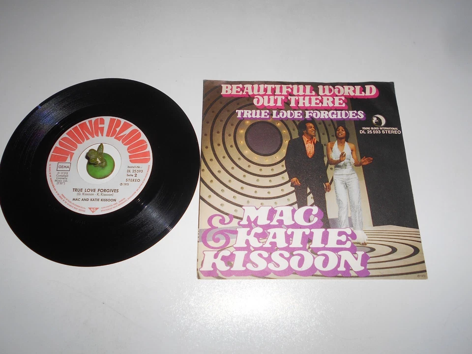 Mac & Katie Kissoon Beautiful World out there (1973) Vinyl 7` inch Single Vg +++ - Bild 2 von 2