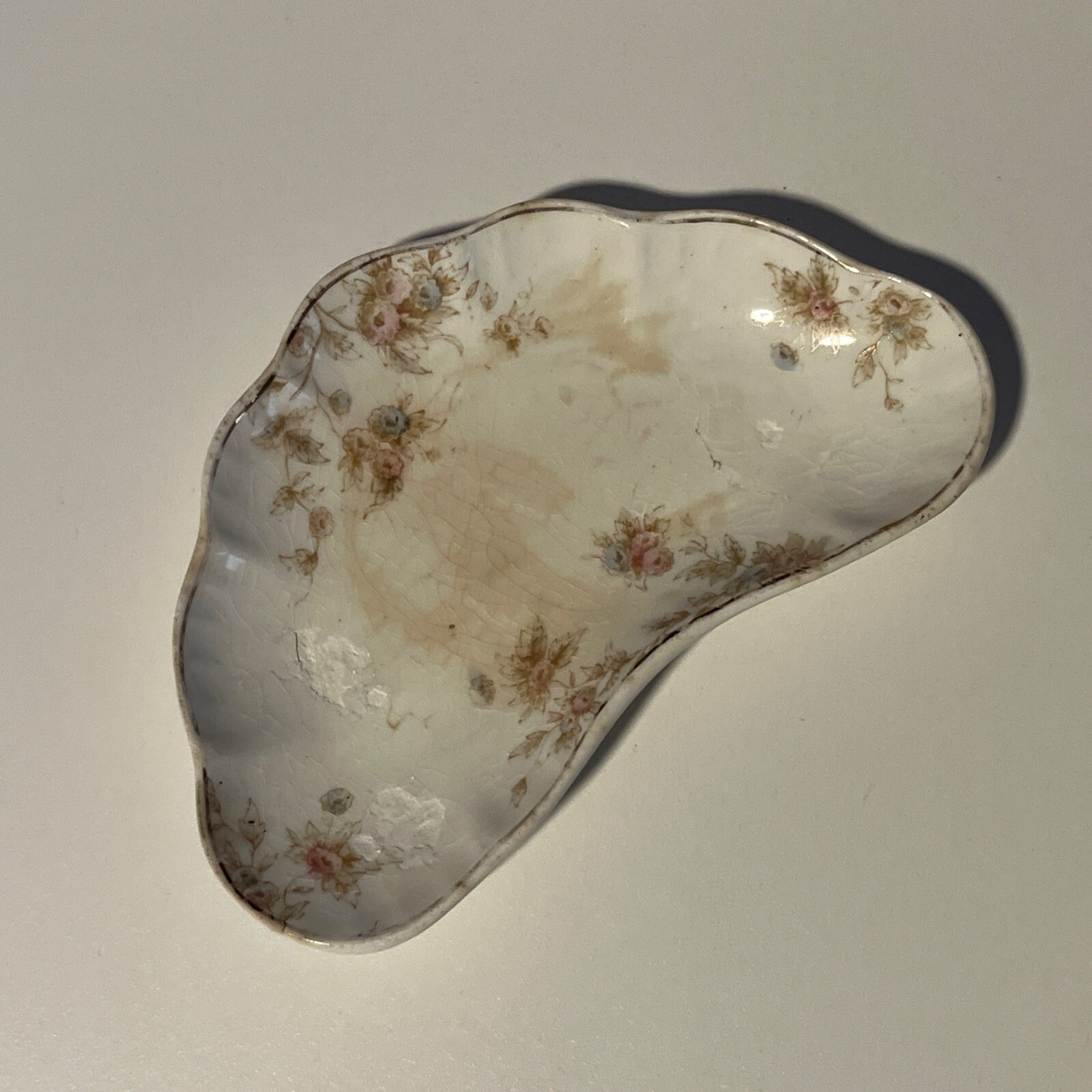 Royal Johnson Bros. Semi Porcelain Crescent Shaped Bone Plate England