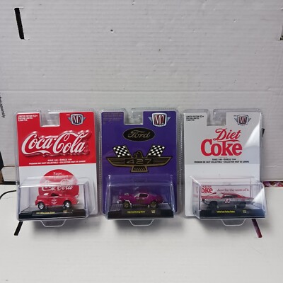 M2 Machines LOT of 3 41 WIllys Coupe 66 Ford Mustang  70 Ford Torino