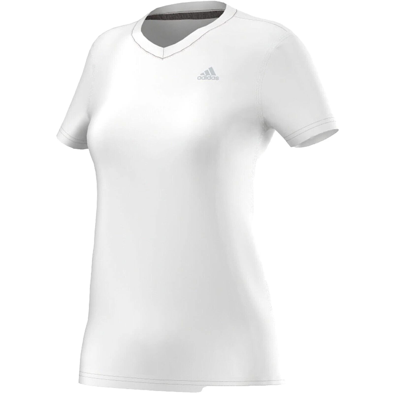 adidas Polyester White Tops for Women