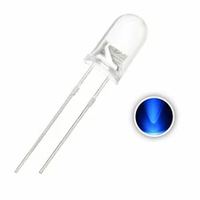 Clear Blue LED 3mm 3V 460nM Super Bright Transparent - 5x 10x 25x 50x 100x Pkgs