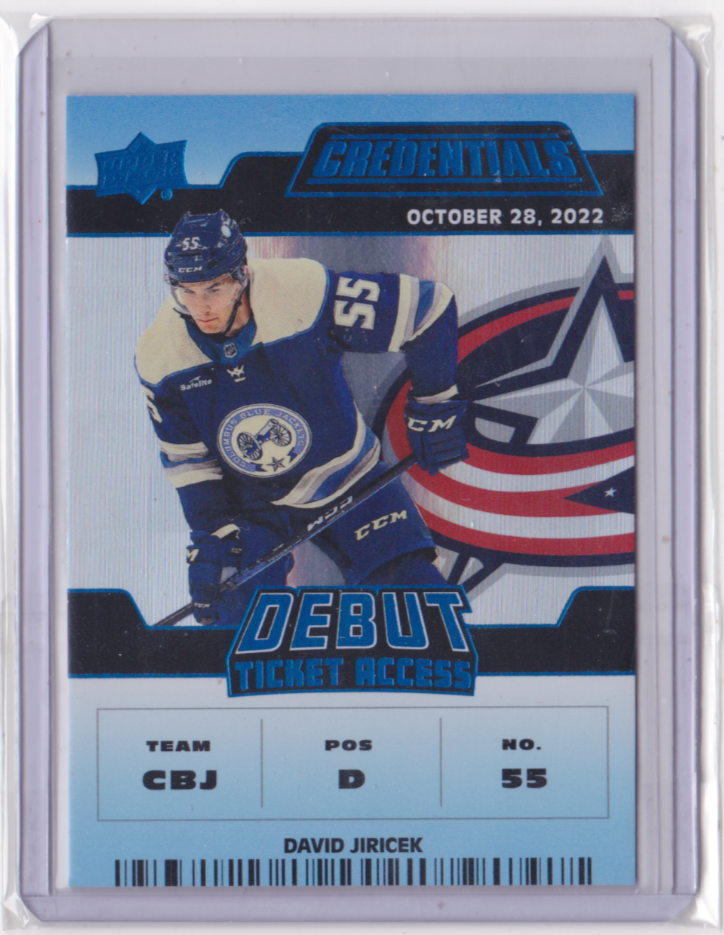 2022-23 UD CREDENTIALS DEBUT TICKET BLUE PARALLEL /99 DAVID