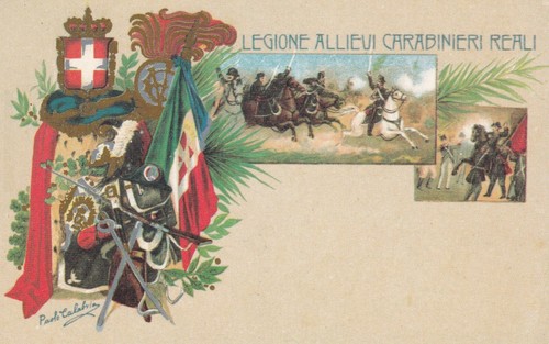 LOTTO di CINQUE CARTOLINE dei CARABINIERI REALI - Foto 4 di 5