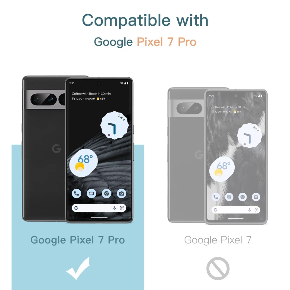 Protector de pantalla TPU JETech para Google Pixel 7 Pro con protector de lente de cámara Foto 2 de 4