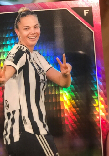 21-22 Topps Chrome UEFA Women UCL Andrea Staskova PINK PRISM REFRACTOR /150 RC - Bild 3 von 4