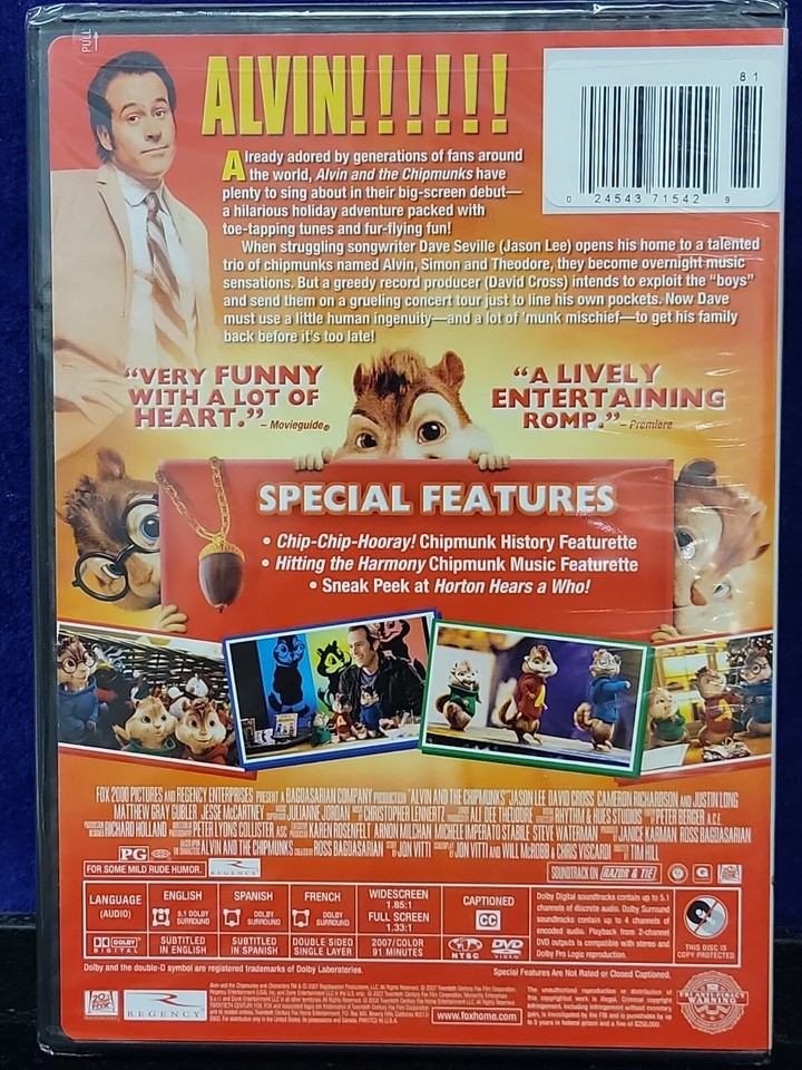 Alvin and the Chipmunks Get your Squeak on. (DVD 2008), Movie, New